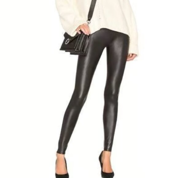 NWOT SPANX Shaping Faux Leather Leggings Pants - Picture 5 of 7